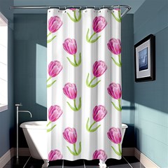 Tulips Watercolor Pattern Shower Curtain 36  X 72  (stall)  by Littlebird