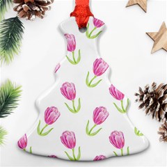 Tulips Watercolor Pattern Ornament (christmas Tree)  by Littlebird