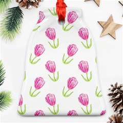 Tulips Watercolor Pattern Bell Ornament (two Sides) by Littlebird