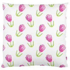 Tulips Watercolor Pattern Large Cushion Case (one Side) by Littlebird