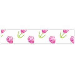 Tulips Watercolor Pattern Large Flano Scarf  by Littlebird