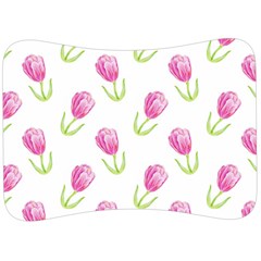 Tulips Watercolor Pattern Velour Seat Head Rest Cushion by Littlebird