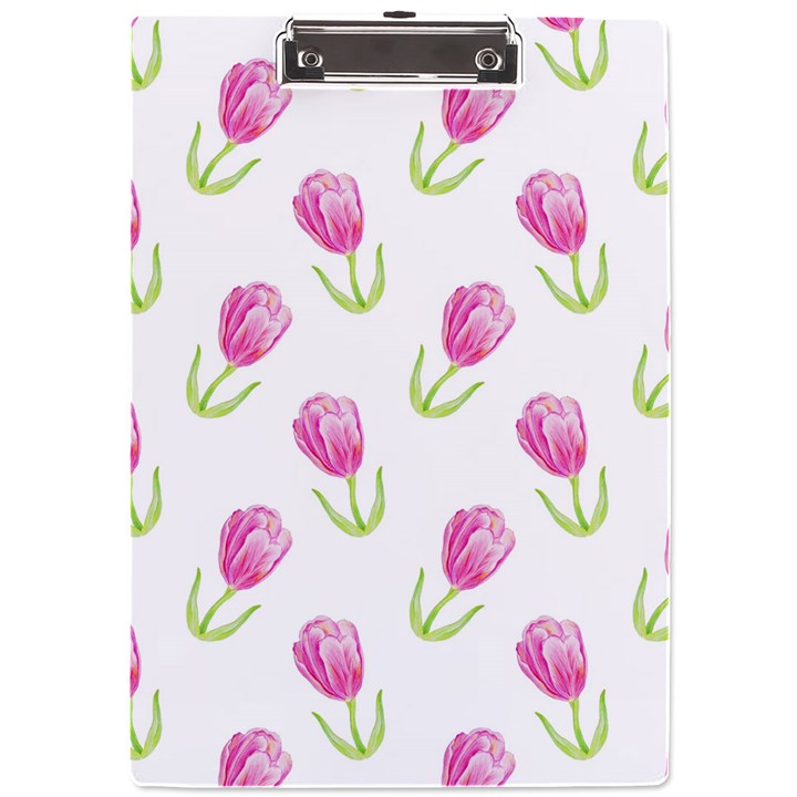 Tulips watercolor Pattern A4 Clipboard