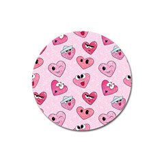 Emoji Heart Magnet 3  (round) by SychEva