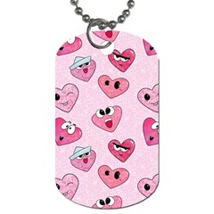 Emoji Heart Dog Tag (two Sides) by SychEva