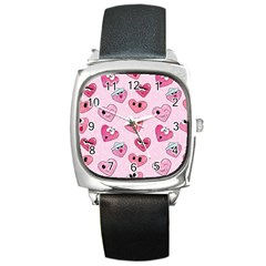 Emoji Heart Square Metal Watch by SychEva