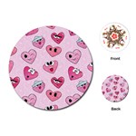 Emoji Heart Playing Cards Single Design (Round) Front