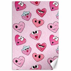 Emoji Heart Canvas 20  X 30  by SychEva