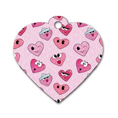 Emoji Heart Dog Tag Heart (one Side) by SychEva