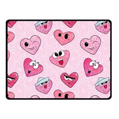 Emoji Heart Fleece Blanket (small) by SychEva