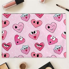 Emoji Heart Cosmetic Bag (xxl) by SychEva