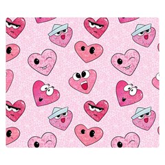 Emoji Heart Double Sided Flano Blanket (small)  by SychEva