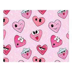 Emoji Heart Double Sided Flano Blanket (large)  by SychEva