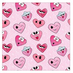 Emoji Heart Large Satin Scarf (square) by SychEva