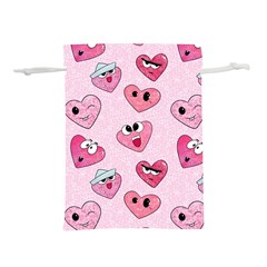 Emoji Heart Lightweight Drawstring Pouch (m) by SychEva