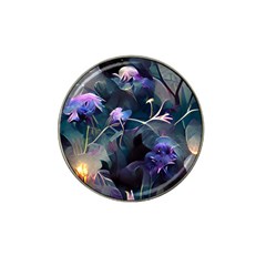 Dark Floral Hat Clip Ball Marker by Dazzleway