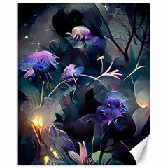 Dark Floral Canvas 16  X 20  by Dazzleway