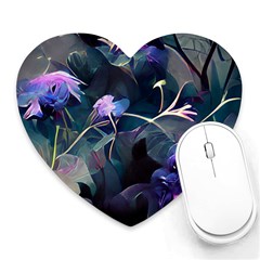 Dark Floral Heart Mousepads by Dazzleway