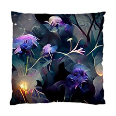 Dark Floral Standard Cushion Case (two Sides) by Dazzleway