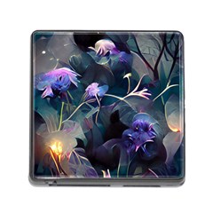 Dark Floral Memory Card Reader (square 5 Slot) by Dazzleway