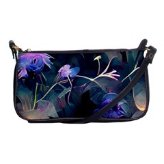 Dark Floral Shoulder Clutch Bag by Dazzleway