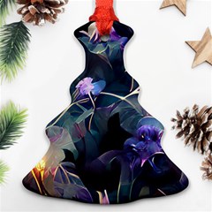 Dark Floral Ornament (christmas Tree) 