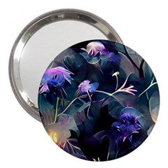 Dark Floral 3  Handbag Mirrors by Dazzleway