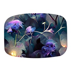 Dark Floral Mini Square Pill Box by Dazzleway