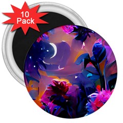 Floral 3  Magnets (10 Pack)  by Dazzleway