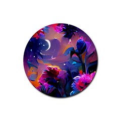 Floral Rubber Coaster (round) by Dazzleway