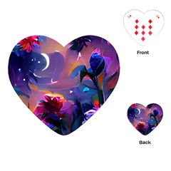 Floral Playing Cards Single Design (heart)