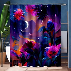 Floral Shower Curtain 60  X 72  (medium)  by Dazzleway