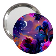 Floral 3  Handbag Mirrors by Dazzleway