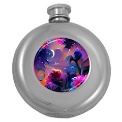 Floral Round Hip Flask (5 Oz) by Dazzleway