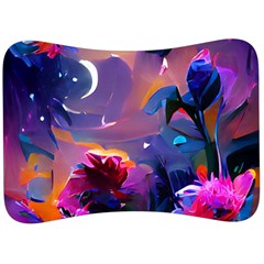 Floral Velour Seat Head Rest Cushion by Dazzleway