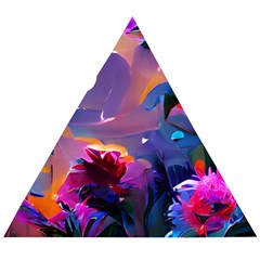 Floral Wooden Puzzle Triangle by Dazzleway