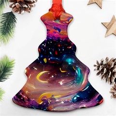 Galaxy Glass Ornament (christmas Tree) 