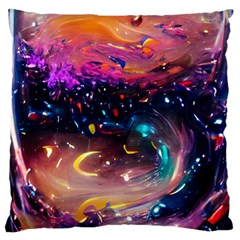 Galaxy Glass Standard Flano Cushion Case (two Sides) by Dazzleway