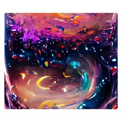 Galaxy Glass Double Sided Flano Blanket (small)  by Dazzleway