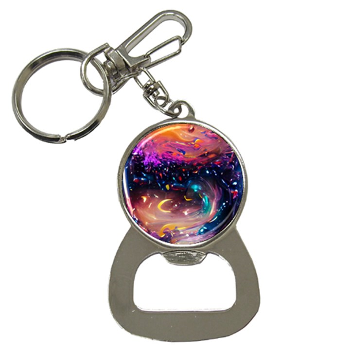 Galaxy glass Bottle Opener Key Chain