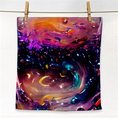 Galaxy Glass Face Towel by Dazzleway