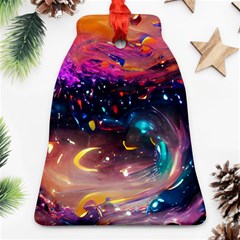 Galaxy Glass Bell Ornament (two Sides)