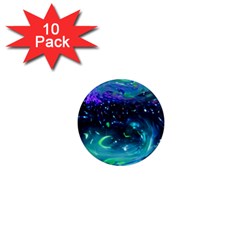 Blue Galaxy 1  Mini Magnet (10 Pack)  by Dazzleway