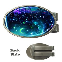 Blue Galaxy Money Clips (oval)  by Dazzleway