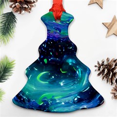 Blue Galaxy Ornament (christmas Tree) 