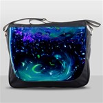 Blue galaxy Messenger Bag Front