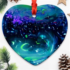 Blue Galaxy Ornament (heart)