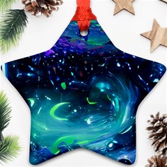 Blue Galaxy Ornament (star)