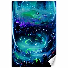 Blue Galaxy Canvas 12  X 18  by Dazzleway