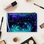 Blue galaxy Cosmetic Bag (Medium) Back